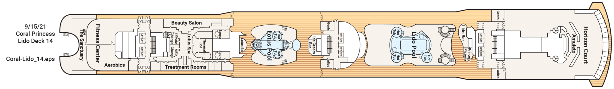 Deck 14 - Lido plan